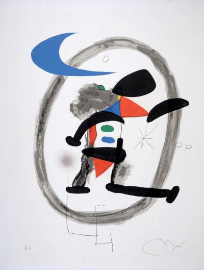 Joan MIRO - Arlequin Circonscrit, 1973 - Original lithograph in colors on 