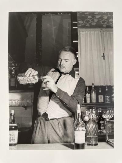 Vittorio Pavan - Ernest Hemingway à  Cortina, 1948 - Tirage argentique 2
