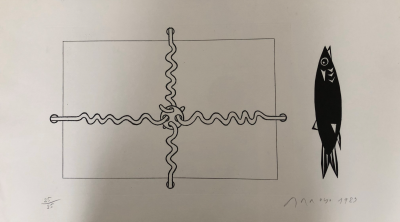 Eduardo ARROYO (1937-2018) - Composition au poisson, 1989, Lithographie numérotée 25/35 et signée au crayon par l’artiste 2