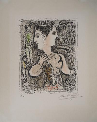 Marc Chagall - Le double visage de l’artiste, 1978 - Lithographie originale signée