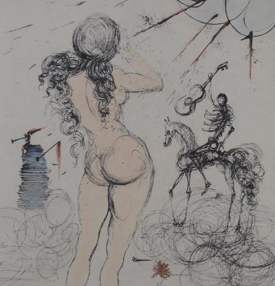 Salvador Dali - Femme à la guitare, 1967 - Gravure originale signée 2