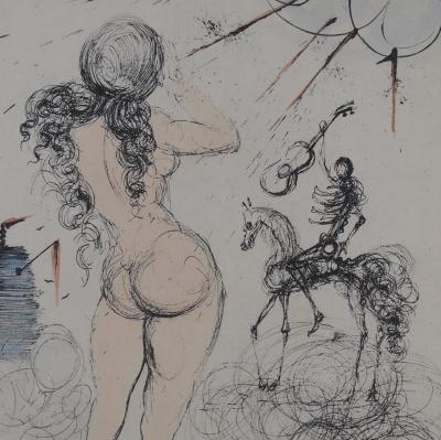 Salvador Dali - Femme à la guitare, 1967 - Gravure originale signée 2