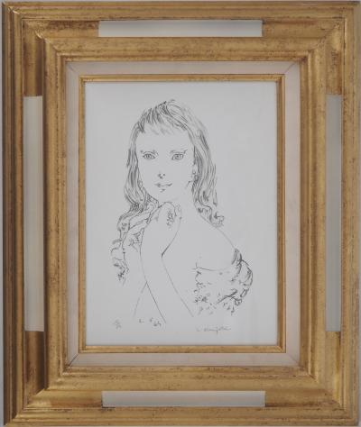 Léonard Tsuguharu FOUJITA - Jeune fille accoudée - Lithographie originale Signée 2