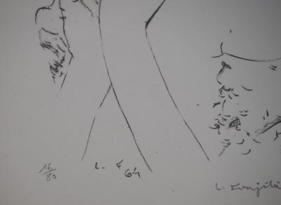 Léonard Tsuguharu FOUJITA - Jeune fille accoudée - Lithographie originale Signée 2