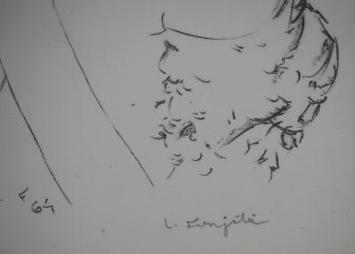 Léonard Tsuguharu FOUJITA - Jeune fille accoudée - Lithographie originale Signée 2