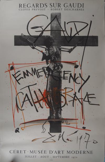 Salvador Dali - Emmergency Cathedrale : Gaudi, 1970 - Lithographie signée 2