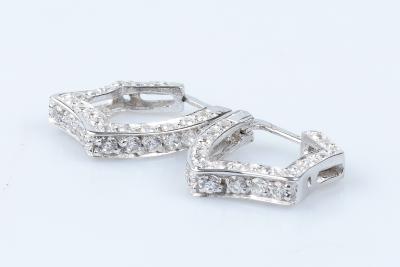 Boucles d’oreilles en or blanc 18 carats 2