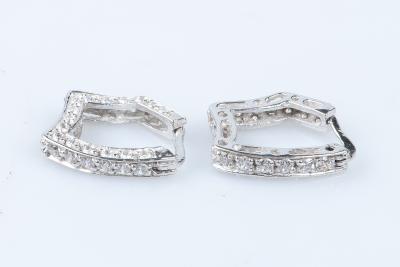 Boucles d’oreilles en or blanc 18 carats 2
