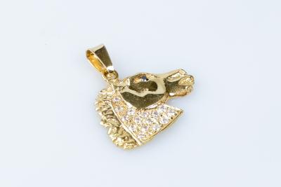 Pendentif cheval en or jaune 18 carats 2