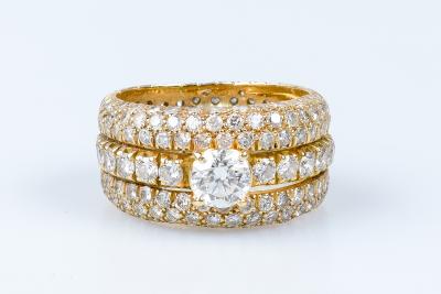 Bague diamant en or jaune 18 carats 2