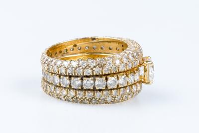 Bague diamant en or jaune 18 carats 2