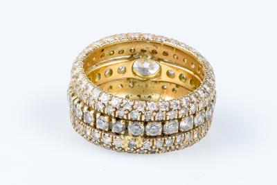 Bague diamant en or jaune 18 carats 2