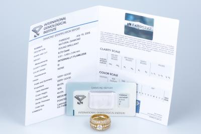 Bague diamant en or jaune 18 carats 2