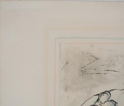 Marc Chagall - Autoportrait au bouquet et nu - Lithographie originale, Signée 2