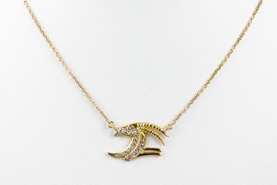 Collier Capricorne diamant en or jaune 18 carats 2