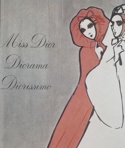 René Gruau - Illustration publicitaire pour Christian Dior - Affiche originale 2
