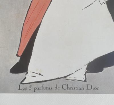 René Gruau - Illustration publicitaire pour Christian Dior - Affiche originale 2