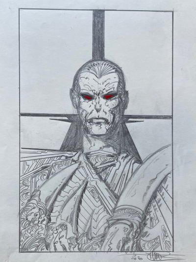 Philippe DRUILLET - Guerrier, 2020 - Dessin original 2