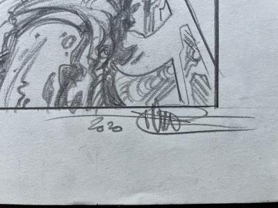 Philippe DRUILLET - Guerrier, 2020 - Dessin original 2