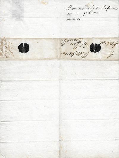 François duc de LA ROCHEFOUCAULD - Lettre autographe signée du père des maximes 2