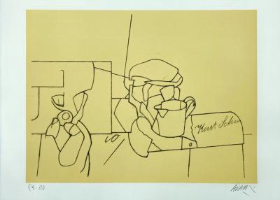 Valerio Adami - Kurt Schw - Lithographe signée 2