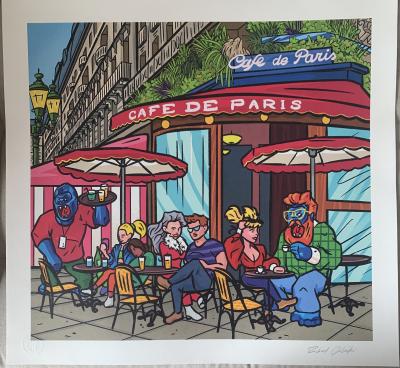Richard ORLINSKI - CARTOONS Café de Paris - Sérigraphie signée au crayon 2