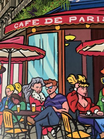 Richard ORLINSKI - CARTOONS Café de Paris - Sérigraphie signée au crayon 2