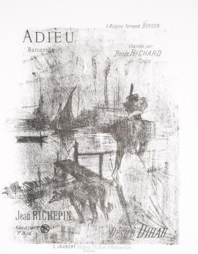 Henri de TOULOUSE-LAUTREC - Adieu, 1895 - Original lithograph in 