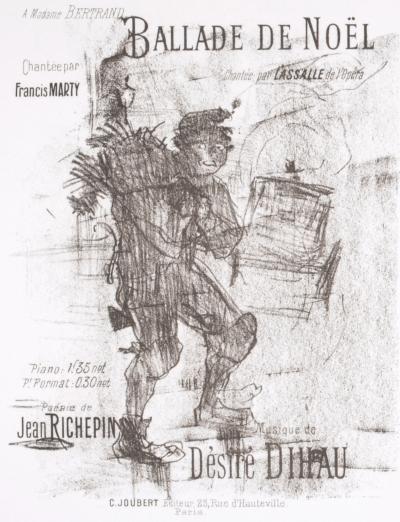Henri de TOULOUSE - LAUTREC - Ballade de Noël, 1895 - Original 