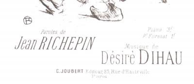 Henri de TOULOUSE - LAUTREC - Ce que dit la pluie, 1895 - Lithographie originale en noir et blanc sur papier vélin 2