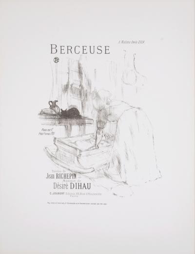Henri de TOULOUSE-LAUTREC - Berceuse, 1895 - Lithographie originale en noir et blanc sur papier vélin - Troisième édition (impression posthume) 2