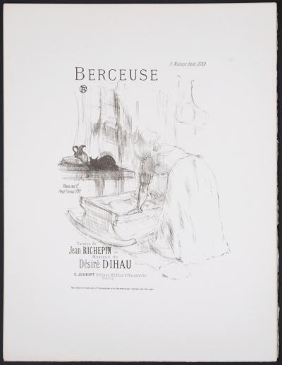 Henri de TOULOUSE-LAUTREC - Berceuse, 1895 - Lithographie originale en noir et blanc sur papier vélin - Troisième édition (impression posthume) 2