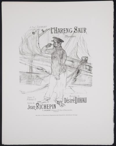 Henri de TOULOUSE-LAUTREC - L’Hareng Saur, 1895 - Original lithograph in black & white on wove paper 2