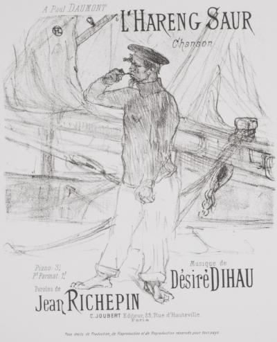Henri de TOULOUSE-LAUTREC - L’Hareng Saur, 1895 - Original lithograph in black & white on wove paper 2