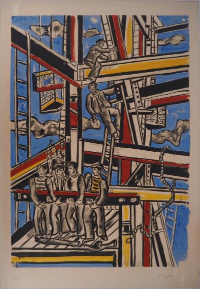 Fernand Léger - Les constructeurs - Lithographie, signée 2