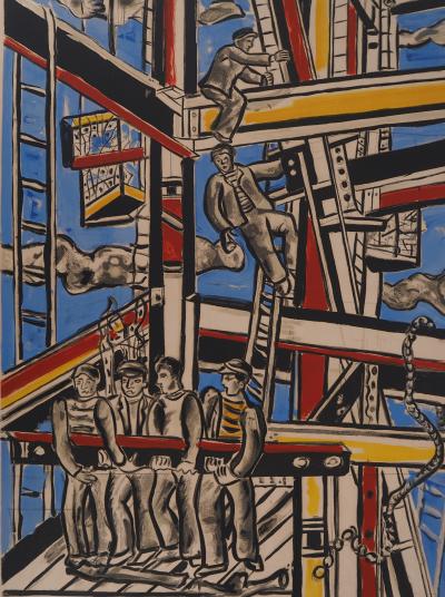 Fernand Léger - Les constructeurs - Lithographie, signée 2