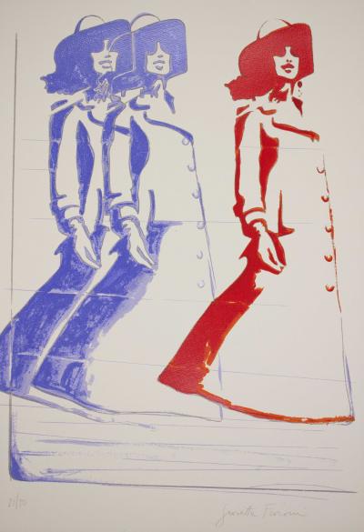 Giosetta FIORONI - Gli involucri Rosso Blu, 2019 - Sérigraphie signée à la main 2