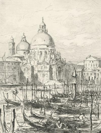 Henri-Lucien Cheffer (d’après) - Eglise de la Salute à Venise - Héliogravure à l’eau forte 2