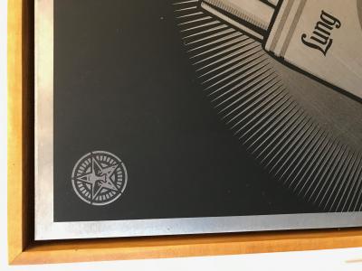 Shepard Fairey (Obey) - Black gold, 2015 - Sérigraphie sur aluminium 2