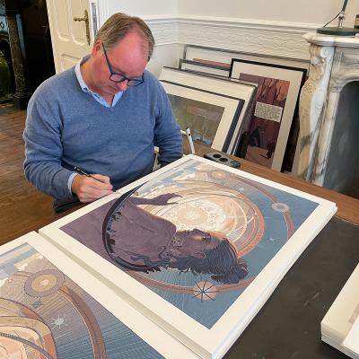 François SCHUITEN et Laurent Durieux - Sur les épaules des Géants, 2022 - Sérigraphie 2