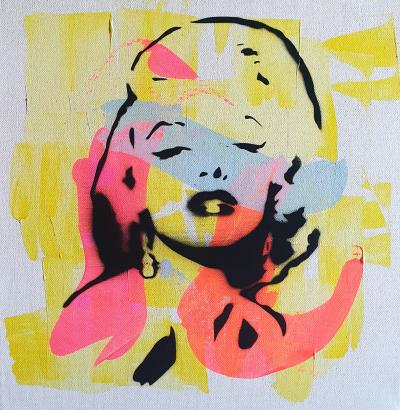 PyB - Marilyn Monroe  2022 - Technique mixte sur toile 2