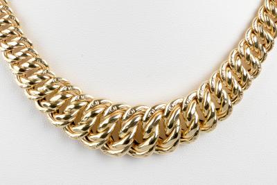 Collier maille américaine en or jaune 18 carats 2