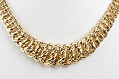 Collier maille américaine en or jaune 18 carats 2