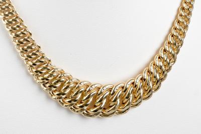 Collier maille américaine en or jaune 18 carats 2