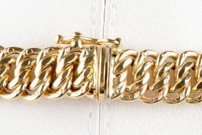 Collier maille américaine en or jaune 18 carats 2