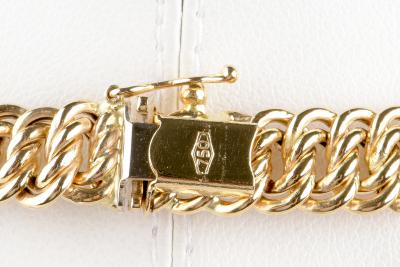 Collier maille américaine en or jaune 18 carats 2