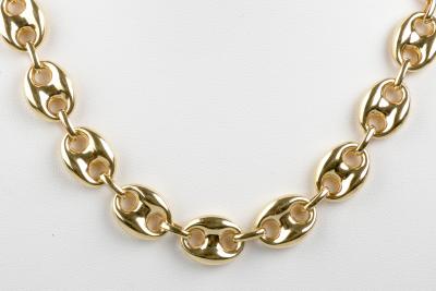 Collier maille grain de café en or jaune 18 carats 2