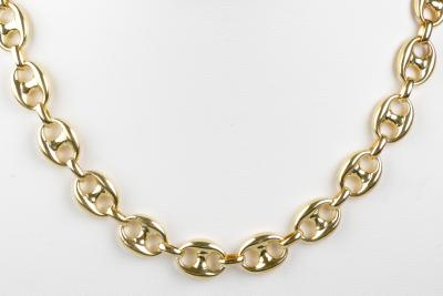 Collier maille grain de café en or jaune 18 carats 2