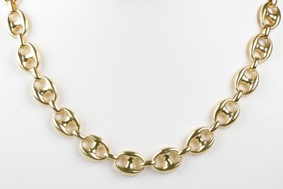 Collier maille grain de café en or jaune 18 carats 2