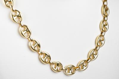 Collier maille grain de café en or jaune 18 carats 2